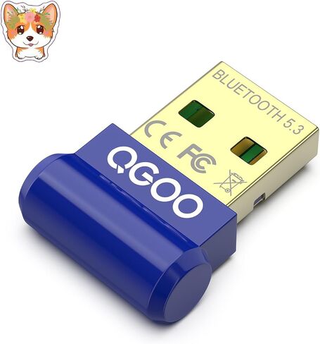 محول بلوتوث USB للكمبيوتر الشخصي - QGOO Bluetooth Dongle 5.3 EDR، مستقبل بلوتوث لاسلكي للكمبيوتر المكتبي والكمبيوتر المحمول بلوتوث Windows 8.1/10/11 (blue-041) in Saudi Arabia