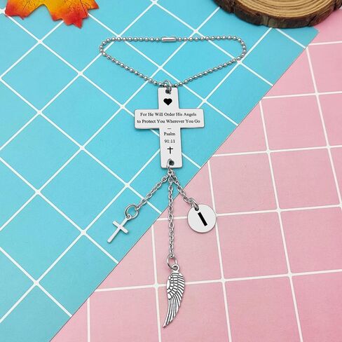 Bible Verse Car Hanging Ornaments Car Pendant for Home Vehicle Religious Car Faith Gifts for Men Women Car Rear View Mirror Hanging Christmas Birthday Easter Prayer Gift Letter S Gifts for Women Men in Saudi Arabia