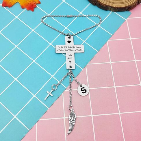 Bible Verse Car Hanging Ornaments Car Pendant for Home Vehicle Religious Car Faith Gifts for Men Women Car Rear View Mirror Hanging Christmas Birthday Easter Prayer Gift Letter S Gifts for Women Men in Saudi Arabia