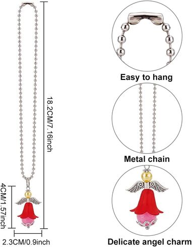 5 قطعة قلادة الملاك الاكريليك سيارة مرآة الرؤية الخلفية سحر نافذة Suncatcher Kerchain المعلقات مع سلسلة للمنزل الديكور سيارة الشنق حلية Keyrings حقيبة قلادة الملحقات in Kuwait