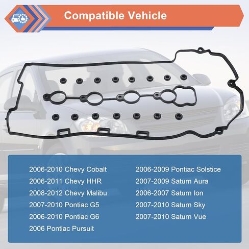 حشية غطاء صمام المحرك ZONFANT متوافقة مع 2006-2012 Chevy Cobalt HHR Malibu، 2006-2010 Pontiac G5 G6 Pursuit Solstice، 2006-2010 Saturn Aura Ion Sky Vue، استبدال #VS50769R 12598014 in Saudi Arabia