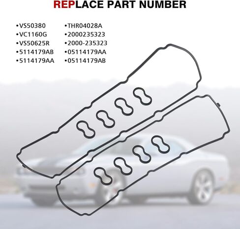 مجموعة حشية غطاء الصمام VS50625R متوافقة مع كرايسلر 300 أسبن دودج تشالنجر دورانجو تشارجر ماغنوم رام 1500 2500 3500 جيب جراند شيروكي رام 1500 2500 3500 4500 5500 5.7L 6.1L 6.4L V8 in Saudi Arabia