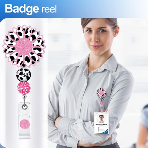 Plifal Badge Reel Holder Retractable with ID Clip for Nurse Nursing Name Tag Card Cute Funny Accessories with Alligator Clip Medical Assistant Office Student Work Hospital in Kuwait
