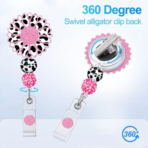 Plifal Badge Reel Holder Retractable with ID Clip for Nurse Nursing Name Tag Card Cute Funny Accessories with Alligator Clip Medical Assistant Office Student Work Hospital in Kuwait