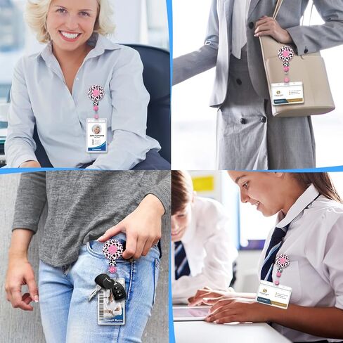 Plifal Badge Reel Holder Retractable with ID Clip for Nurse Nursing Name Tag Card Cute Funny Accessories with Alligator Clip Medical Assistant Office Student Work Hospital in Kuwait