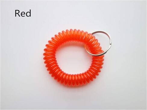 Pack of 36 Colorful Spring Spiral Wrist Coil Key Chain, Wristband Key Ring (Assorted Color) in Kuwait