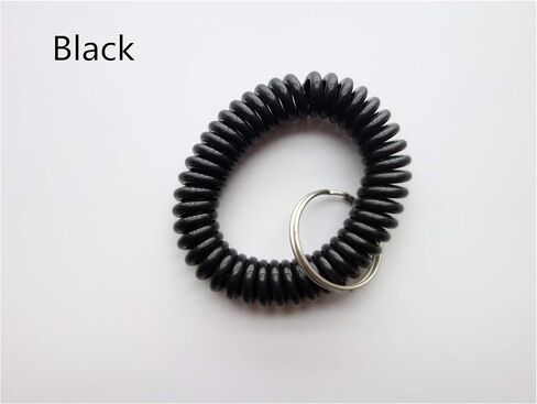 Pack of 36 Colorful Spring Spiral Wrist Coil Key Chain, Wristband Key Ring (Assorted Color) in Kuwait