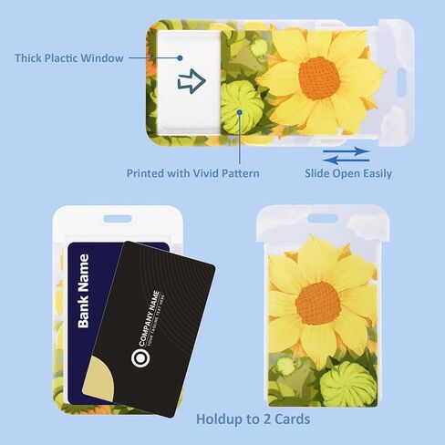 ID Card Badge Holder Key Chain with Metal Keyring, Plastic Slide Open with ID Window for Women Men Girls Students,Cat in Kuwait