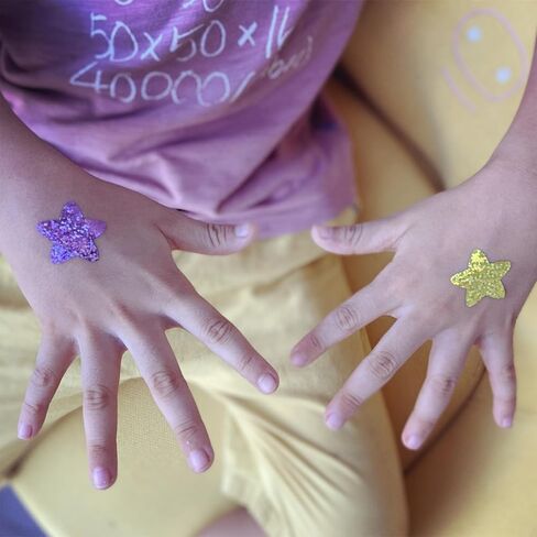 2000 قطعة 4 لفات 1 بوصة/2.54 سم ملصقات نجوم ذاتية اللصق لمخططات المكافآت، ملصقات نجوم من رقائق معدنية ملصقات حافزة ملصقات نجوم لامعة للأطفال والمعلمين والمكاتب المدرسية in Kuwait