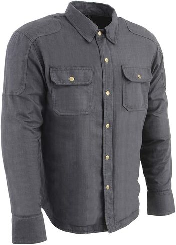 Milwaukee Leather MPM1622 Men's Black CE Armored Flannel Biker Shirt, 5X-Large in Saudi Arabia