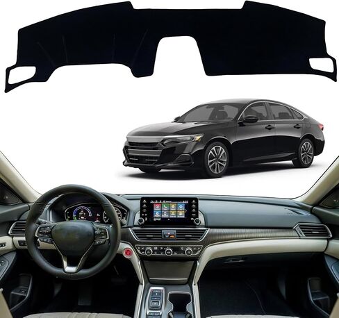 Dashboard Dash Board Cover Mat Pad Carpet Non-Slip Custom Compatible with 11th Honda Accord 2022 2023 2024 Protector Sunshield (Black Trim) in Saudi Arabia