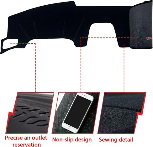 Dashboard Dash Board Cover Mat Pad Carpet Non-Slip Custom Compatible with 11th Honda Accord 2022 2023 2024 Protector Sunshield (Black Trim) in Saudi Arabia