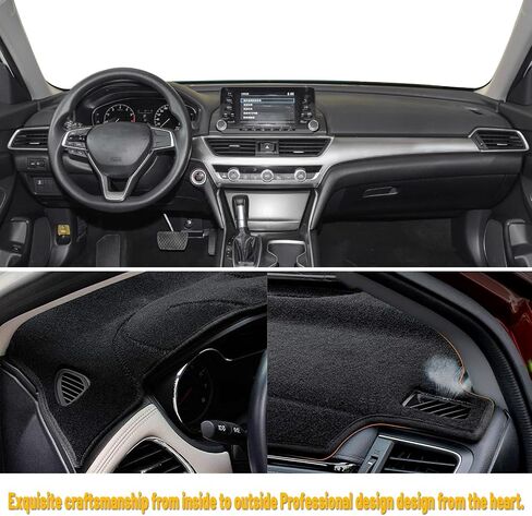 Dashboard Dash Board Cover Mat Pad Carpet Non-Slip Custom Compatible with 11th Honda Accord 2022 2023 2024 Protector Sunshield (Black Trim) in Saudi Arabia