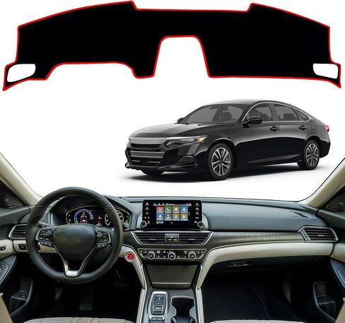 Dashboard Dash Board Cover Mat Pad Carpet Non-Slip Custom Compatible with 11th Honda Accord 2022 2023 2024 Protector Sunshield (Black Trim) in Saudi Arabia