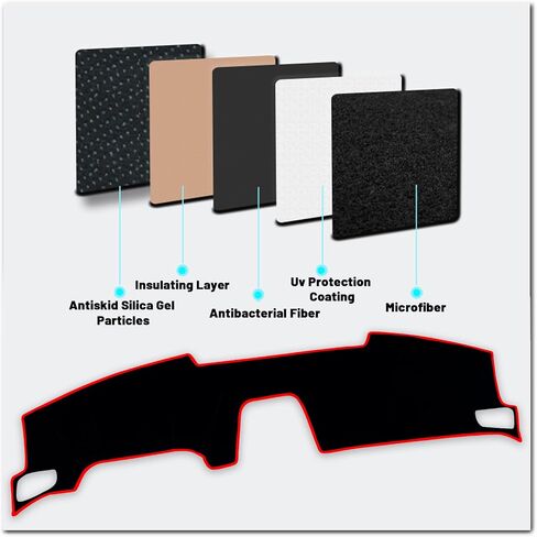 Dashboard Dash Board Cover Mat Pad Carpet Non-Slip Custom Compatible with 11th Honda Accord 2022 2023 2024 Protector Sunshield (Black Trim) in Saudi Arabia