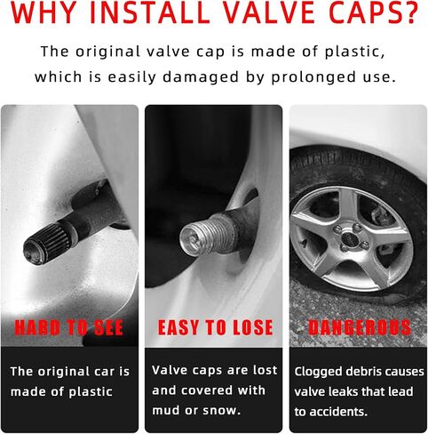 أغطية جذعية صمام الإطارات الحمراء 4 قطع، رصاصة من سبائك الألومنيوم المعدنية، مقاومة للغبار ومقاومة للماء، أغطية جذعية صمام عالمية للسيارات in Kuwait