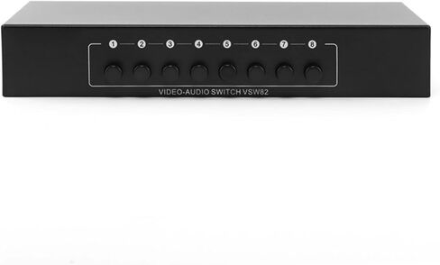 8 منافذ 3RCA AV محول الصوت والفيديو 8 في 2 خارج 4 في 2 خارج مشغل DVD وحدة تحكم ألعاب صندوق تلفزيون خارجي ثنائي الاتجاه شاشة تلفزيون جهاز عرض مركب AV صندوق تبديل in Saudi Arabia