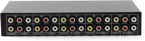 8 منافذ 3RCA AV محول الصوت والفيديو 8 في 2 خارج 4 في 2 خارج مشغل DVD وحدة تحكم ألعاب صندوق تلفزيون خارجي ثنائي الاتجاه شاشة تلفزيون جهاز عرض مركب AV صندوق تبديل in Saudi Arabia