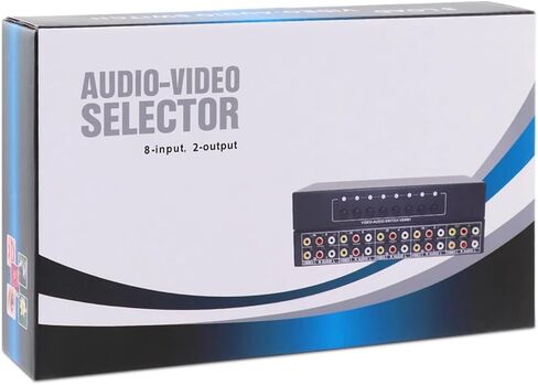 8 منافذ 3RCA AV محول الصوت والفيديو 8 في 2 خارج 4 في 2 خارج مشغل DVD وحدة تحكم ألعاب صندوق تلفزيون خارجي ثنائي الاتجاه شاشة تلفزيون جهاز عرض مركب AV صندوق تبديل in Saudi Arabia