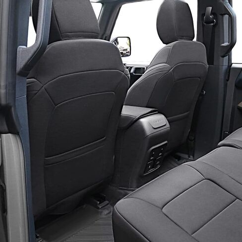 أغطية مقاعد مع مسند ظهر ومسند للذراعين لملحقات Ford Bronco 2021 2022 2023 2024 4 أبواب مجموعة كاملة من مادة النيوبرين غطاء مقعد حامي لبرونكو in Kuwait