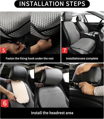 غطاء مقعد السيارة الخلفي الفاخر القابل للتنفس من Auto Newer يناسب الفصول الأربعة، واقي المقعد الخلفي، وسائد مقعد السيارة الخلفية العالمية، مناسب عالمي لـ 96% من السيارات، سيارات الدفع الرباعي، البيك اب، الشاحنة (المقعد الخلفي، بيج) in Saudi Arabia