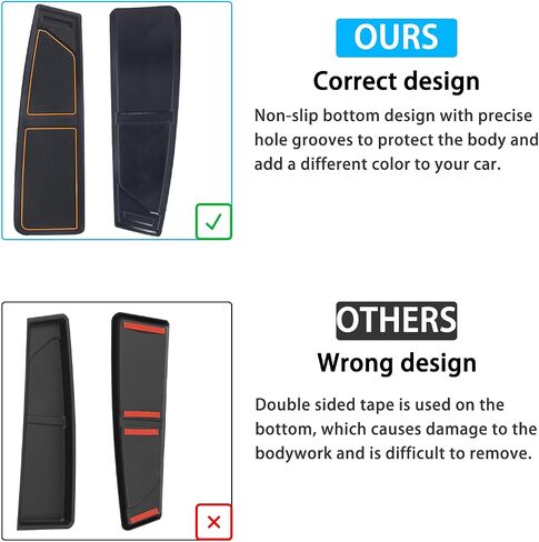 Dash Cover Tray for Ford Bronco Accessories 2021 2022 2023 2024, Dashboard Compartments Mat, Anti-Slip Silicone Insert, Anti Dust Interior Dash Pad Liner for Bronco 2/4-Door (2 Pcs, Red Trim) in Saudi Arabia