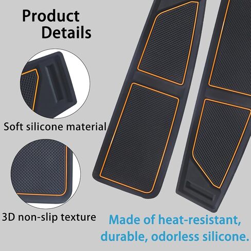 Dash Cover Tray for Ford Bronco Accessories 2021 2022 2023 2024, Dashboard Compartments Mat, Anti-Slip Silicone Insert, Anti Dust Interior Dash Pad Liner for Bronco 2/4-Door (2 Pcs, Red Trim) in Saudi Arabia