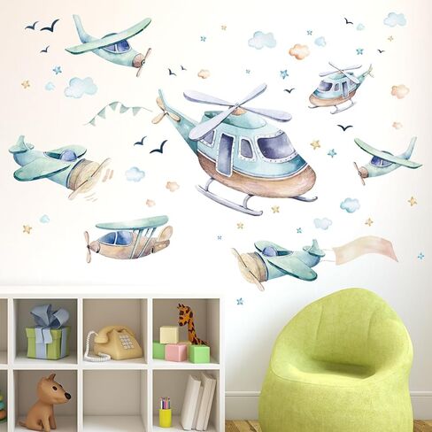 Construction Wall Stickers Vehicles Wall Decals Tractor Excavator Crane Wall Stickers Toddler Boy Bedroom Playroom Wall Decor for Kids in Kuwait