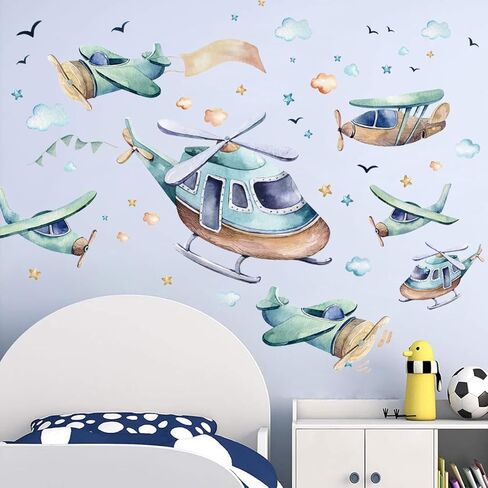 Construction Wall Stickers Vehicles Wall Decals Tractor Excavator Crane Wall Stickers Toddler Boy Bedroom Playroom Wall Decor for Kids in Kuwait