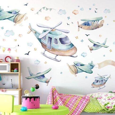 Construction Wall Stickers Vehicles Wall Decals Tractor Excavator Crane Wall Stickers Toddler Boy Bedroom Playroom Wall Decor for Kids in Kuwait