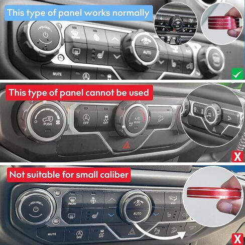 JL JLU Gladiator JT Climate Volume Auto Knobs Ring Air Conditioner Headlight Switch Trim Cover Center Console Knob fit for 2018-2021 Jeep Wrangler JL JLU Gladiator JT Accessories 4pcs (Orange) in Saudi Arabia