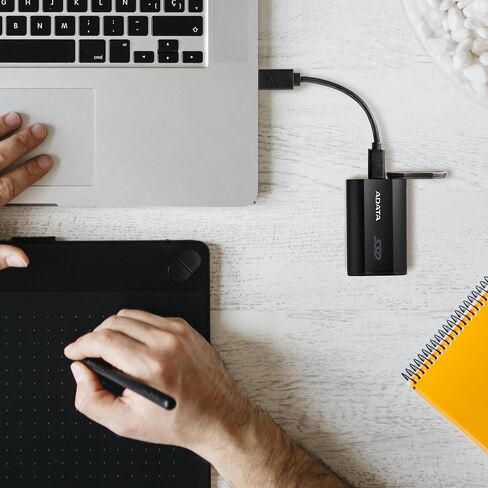 ADATA SD810 4 تيرابايت IP68 مقاومة للماء حتى 2000 ميجابايت/ثانية USB 3.2 Gen 2 USB-C محرك أقراص الحالة الصلبة الخارجي - أسود لهاتف iPhone 15Pro/Max، Android (SD810-4000G-CBK) in Kuwait