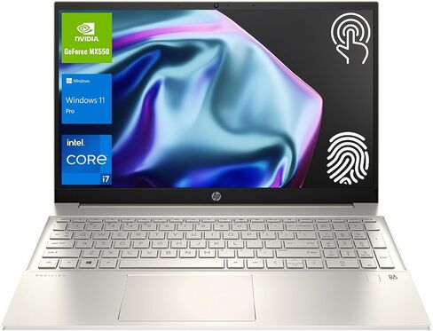HP Pavilion Laptop, 15.6" FHD Touchscreen, Intel Core i7-1355U Processor, GeForce MX550, 32GB RAM, 1TB SSD, Numeric KP, Backlit KB, Wi-Fi 6, HDMI, Windows 11 Pro, White in Saudi Arabia