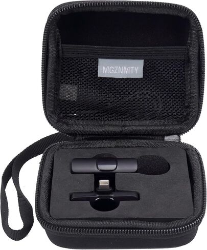 حقيبة محمولة للسفر لميكروفون MAYBESTA Lapel Wireless Lavalier لأجهزة iPhone، وتخزين جهاز استقبال وجهاز إرسال الميكروفون بمشبك تسجيل الفيديو الصغير (أسود) (حقيبة تخزين فقط) in Kuwait