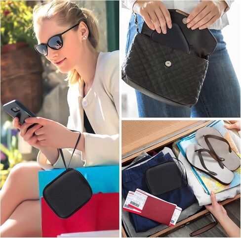 حقيبة محمولة للسفر لميكروفون MAYBESTA Lapel Wireless Lavalier لأجهزة iPhone، وتخزين جهاز استقبال وجهاز إرسال الميكروفون بمشبك تسجيل الفيديو الصغير (أسود) (حقيبة تخزين فقط) in Kuwait