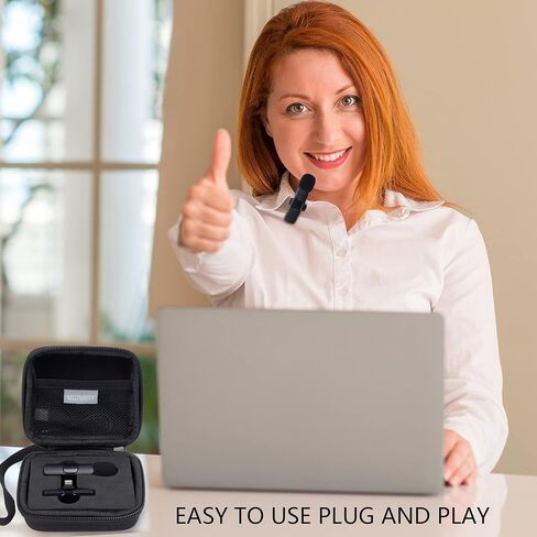 حقيبة محمولة للسفر لميكروفون MAYBESTA Lapel Wireless Lavalier لأجهزة iPhone، وتخزين جهاز استقبال وجهاز إرسال الميكروفون بمشبك تسجيل الفيديو الصغير (أسود) (حقيبة تخزين فقط) in Kuwait