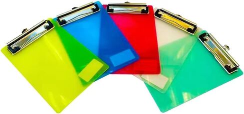 5 Pcs A6 4.7X7.3 Inch Plastic Mini Clipboard Small Office Clipboards for Teacher Classroom Supplie in Saudi Arabia