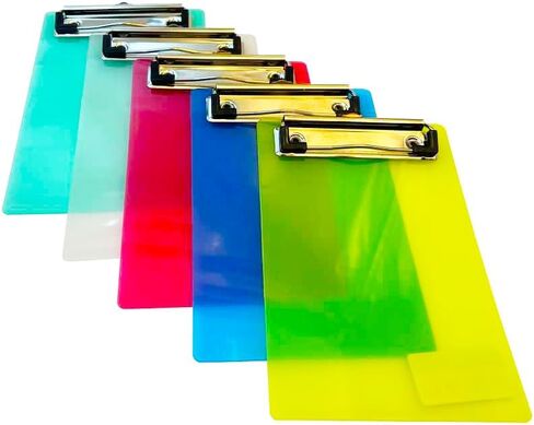 5 Pcs A6 4.7X7.3 Inch Plastic Mini Clipboard Small Office Clipboards for Teacher Classroom Supplie in Saudi Arabia
