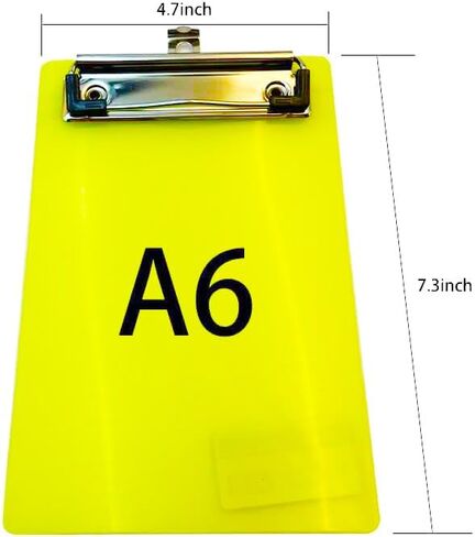5 Pcs A6 4.7X7.3 Inch Plastic Mini Clipboard Small Office Clipboards for Teacher Classroom Supplie in Saudi Arabia