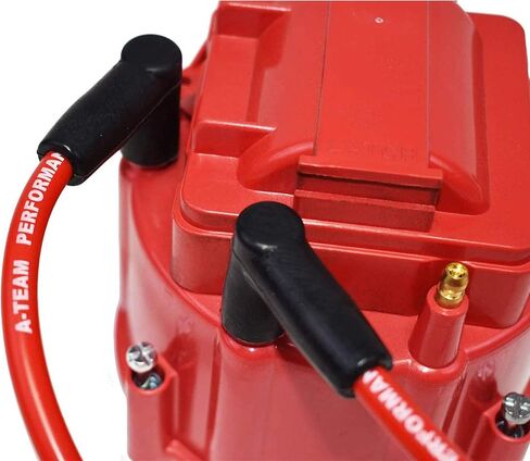 A-Team Performance - 6 Cylinder - Compatible with Early GMC Chevy 194 216 235 Toyota Land Cruiser FJ40 FJ60 2F 3F 6 Cyl 8.0mm - Red Silicone Spark Plug Wires - Durable Two-Layer Silicone Coating in Saudi Arabia