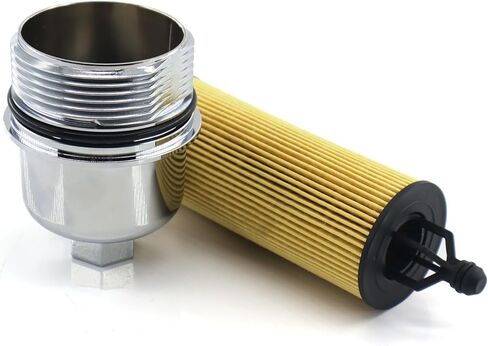 68191350AA فلتر زيت المحرك الألومنيوم ومجموعة غطاء غطاء فلتر الزيت يناسب كرايسلر دودج جيب رام - 200، 300، تشالنجر، شاحن، دورانجو، شيروكي، رانجلر، يستبدل # 917-190، 68191349AC in Kuwait