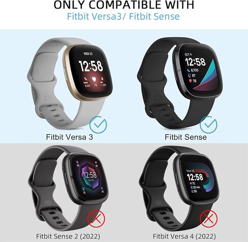 Flower Silicone Band & Charms Compatible with Fitbit Versa 3/ Sense for Women, Engraved Floral Sport Wristbands Replacement Strap with Ring Loops for Fitbit Versa 3 Bands Women in Saudi Arabia