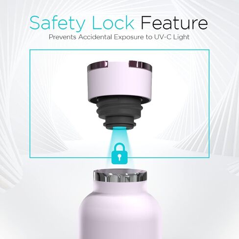 Beam Self-Cleaning UV Water Bottle - 24 Oz Insulated Stainless Steel Rechargeable Reusable BPA Free Bottle with Push Button Sterilization Safety Lock and Touch Sensor Comes in 4 Designs in Saudi Arabia