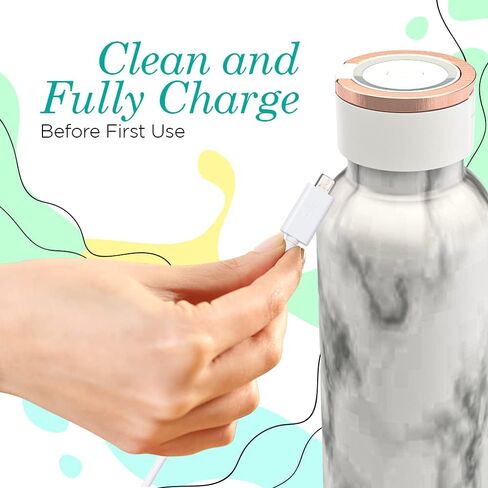 Beam Self-Cleaning UV Water Bottle - 24 Oz Insulated Stainless Steel Rechargeable Reusable BPA Free Bottle with Push Button Sterilization Safety Lock and Touch Sensor Comes in 4 Designs in Saudi Arabia