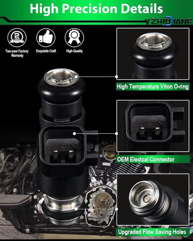 2770906A For:-Harley Davidson Motorcycle Fuel Injectors Fits Blackline, Breakout, Cross Bones, Deluxe, Dyna Fat Bob, Dyna Low Rider, Dyna Street Bob, Dyna Super Glide, Fat Boy, (2 Pcs) in Saudi Arabia