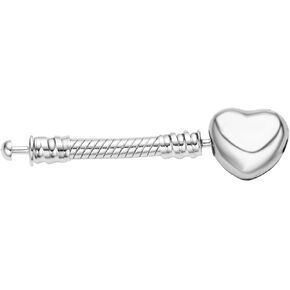 925 Silver Snake Womens Extender Add Extension 1.3 ، 1.5 بوصة سوار سوار قابلة للفصل على نمط باندورا (مشبك القلب ، 4.0 سم/1.5 بوصة) in Kuwait