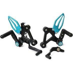 ALmart Motorcycle Rearsets Footpegs Footrests Brake Shift Pedals Fully Adjustable Foot Pegs Rear Set Fits for CFMOTO 675SR-R/675SS/675NK, Blue in Saudi Arabia