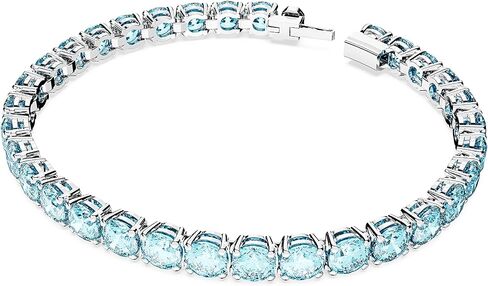 SWAROVSKI Matrix Tennis Bracelet, Round Cut, Clear, Rose Gold-Tone Finished in Saudi Arabia