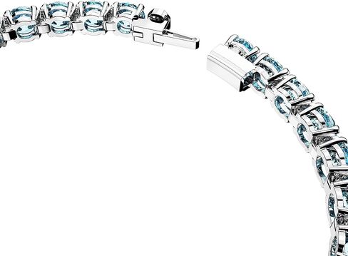 SWAROVSKI Matrix Tennis Bracelet, Round Cut, Clear, Rose Gold-Tone Finished in Saudi Arabia