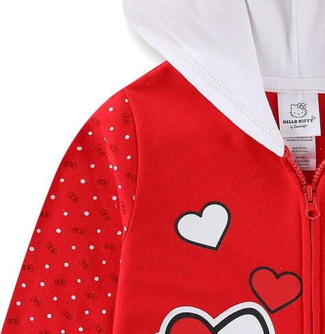 Hello Kitty Sanrio Girls Fleece hedi up hoodie مع آذان للأطفال الكبار in Saudi Arabia
